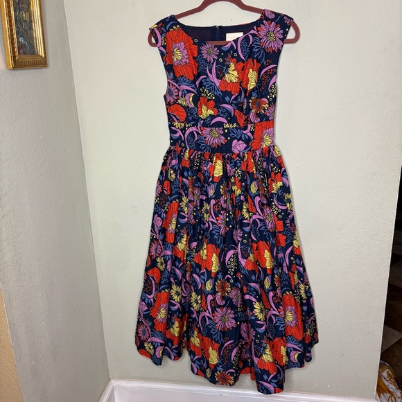 Modcloth Dresses & Skirts - Modcloth Floral Sleeveless Midi Swing Dress Size Small